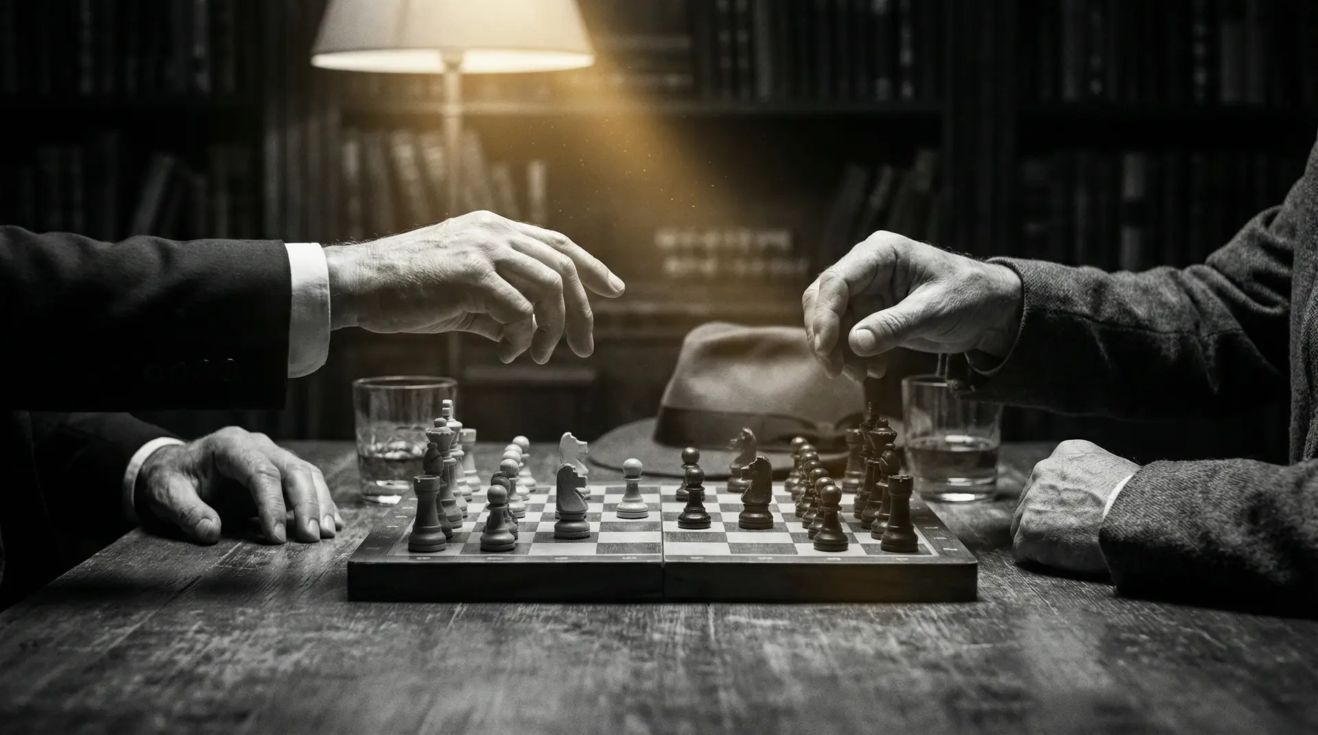 黑料不打烊 艺术探索系列 - 非线性叙事，棋盘上的对弈象征命运的交错